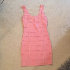 Light pink hot Miami styles bandage dress